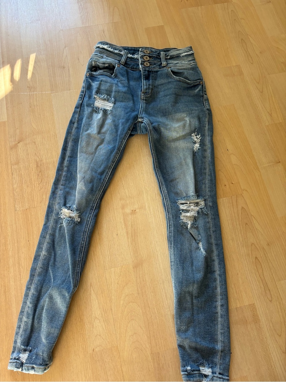 KanCan Distressed Dark Blue Skinny Jeans 1/24
